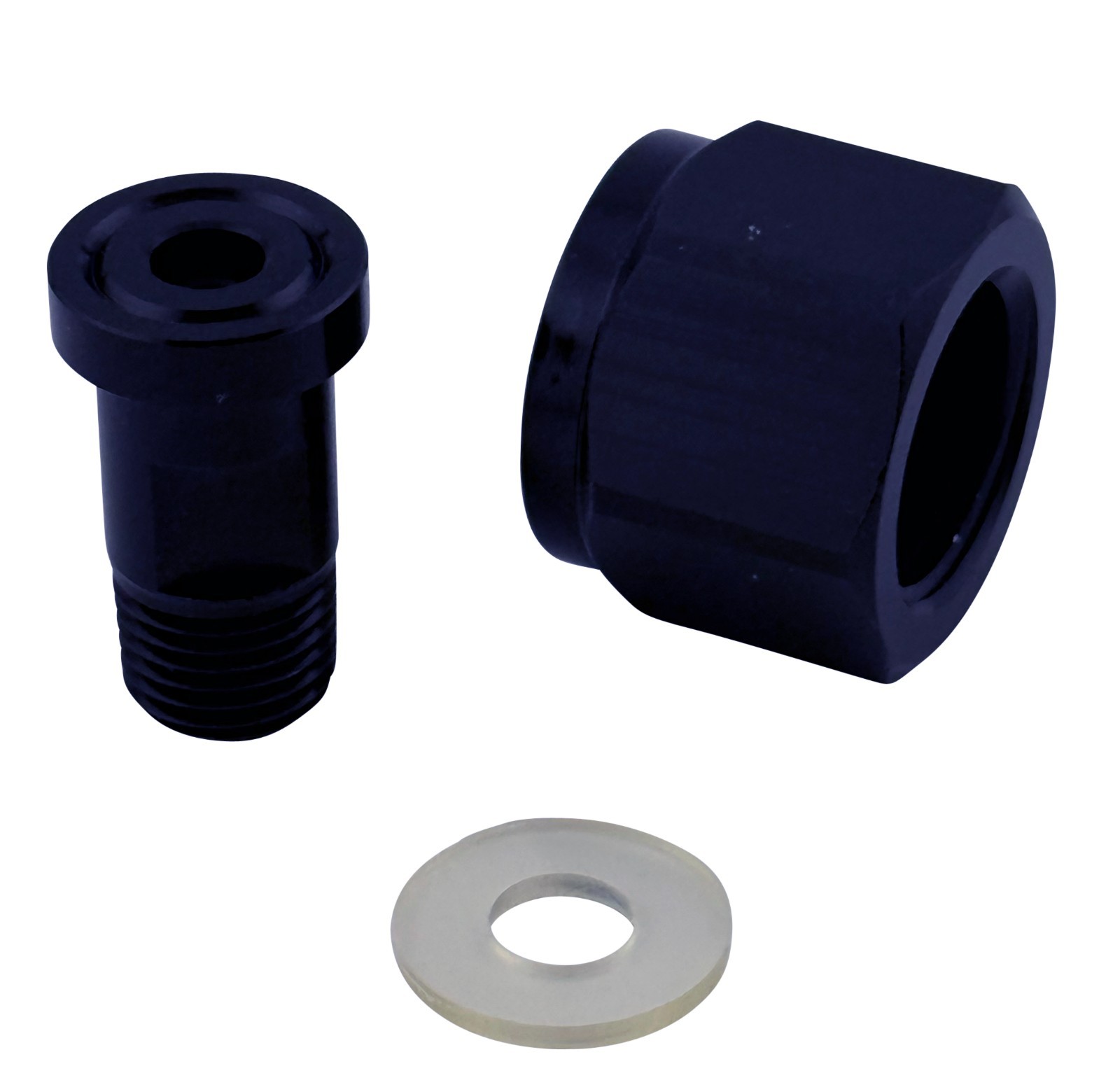 CGA-320 Nut & Nipple w/ Washer, CO2 Carbon Dioxide Aluminum Fittings 1/4" MNPT