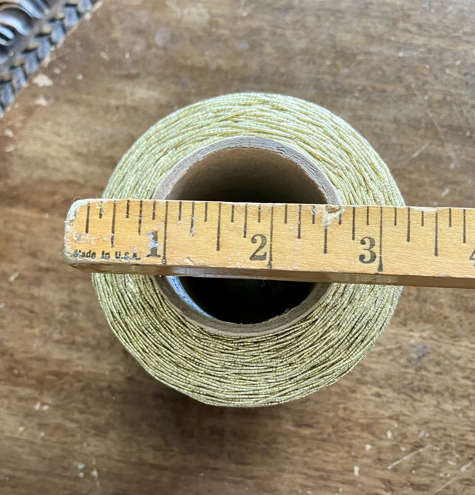 Elastic Packaging String GOLD METALLIC - 140 Norbut Mfg. 650 Yards.