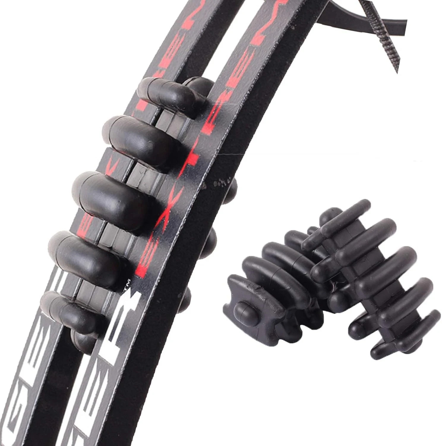 2 pcs Compound Bow Limb Dampeners Archery Stabilizer Silencers Black