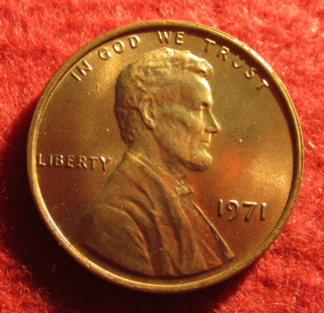1971 (P) Lincoln Memorial Cent/Penny - Uncirculated - Red - Actual Coin C1220