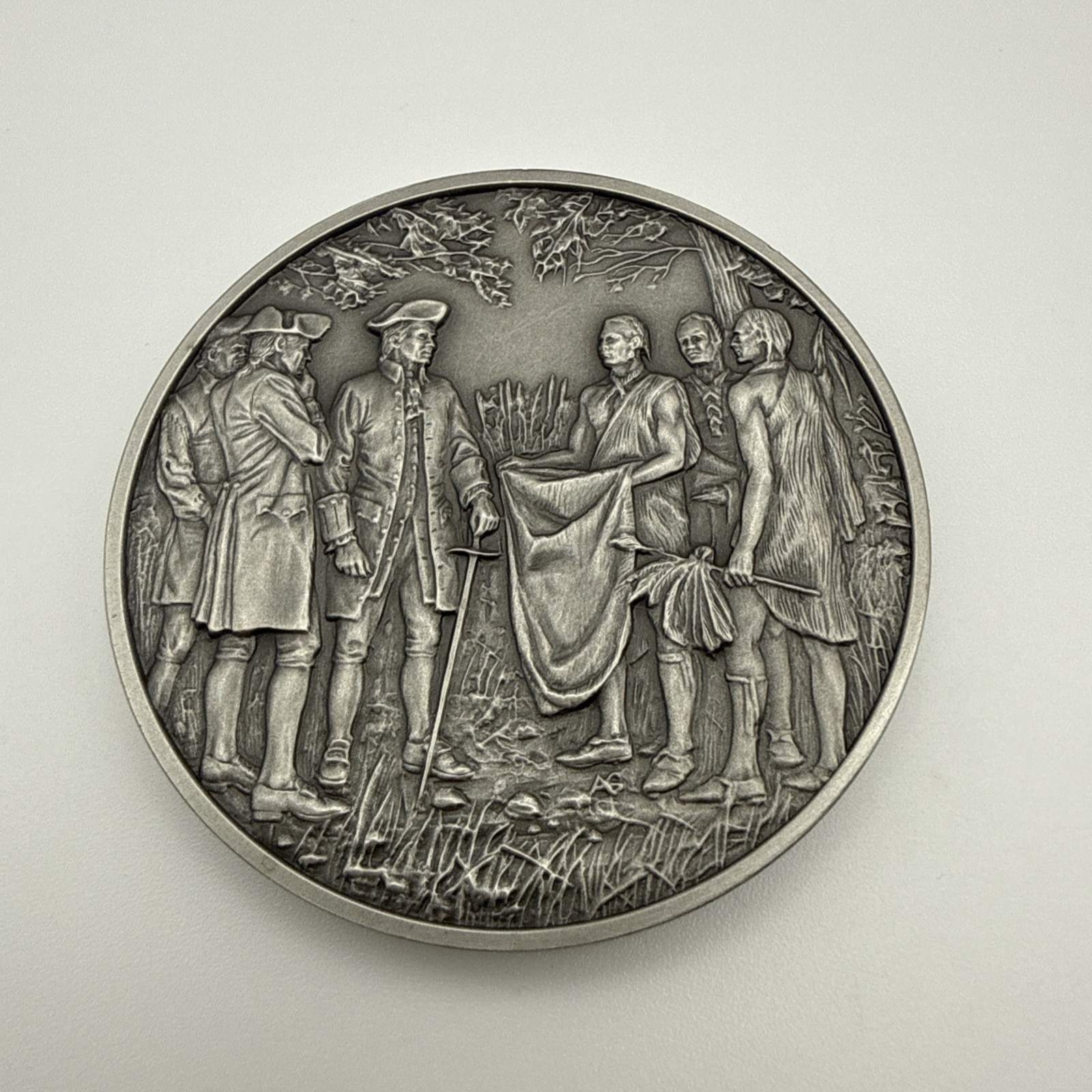 Official History of Colonial America 1733 Savannah Georgia Founded Medal FF12