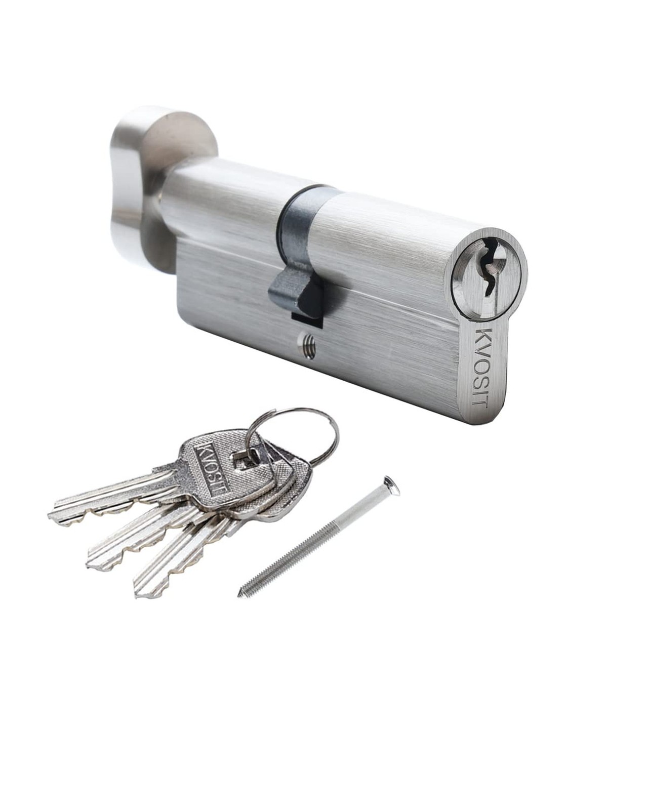 Solid Brass Door Lock Cylinder with 3 Brass Keys 90mm Storm Door Lock Replace...