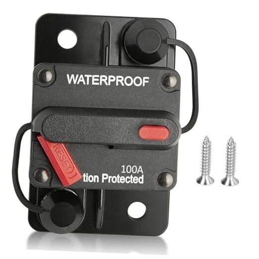 Car Circuit Breaker 100A AMP w/Manual Reset Switch Inline Fuse Holder Inverter