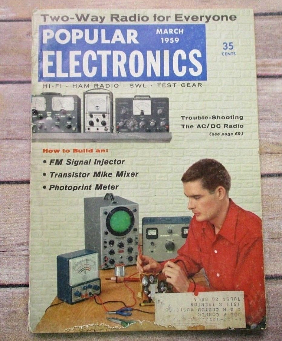Vintage Popular Electronics Magazine March 1959 Radio TV Advertising 1950s