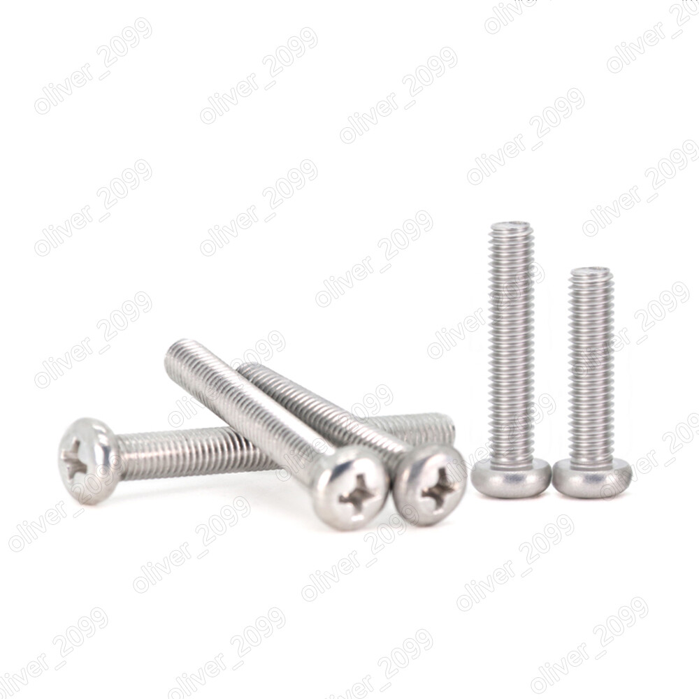 Aluminum Alloy 6063 Phillips Cross Pan Head Screws 4# 6# 8# 10#