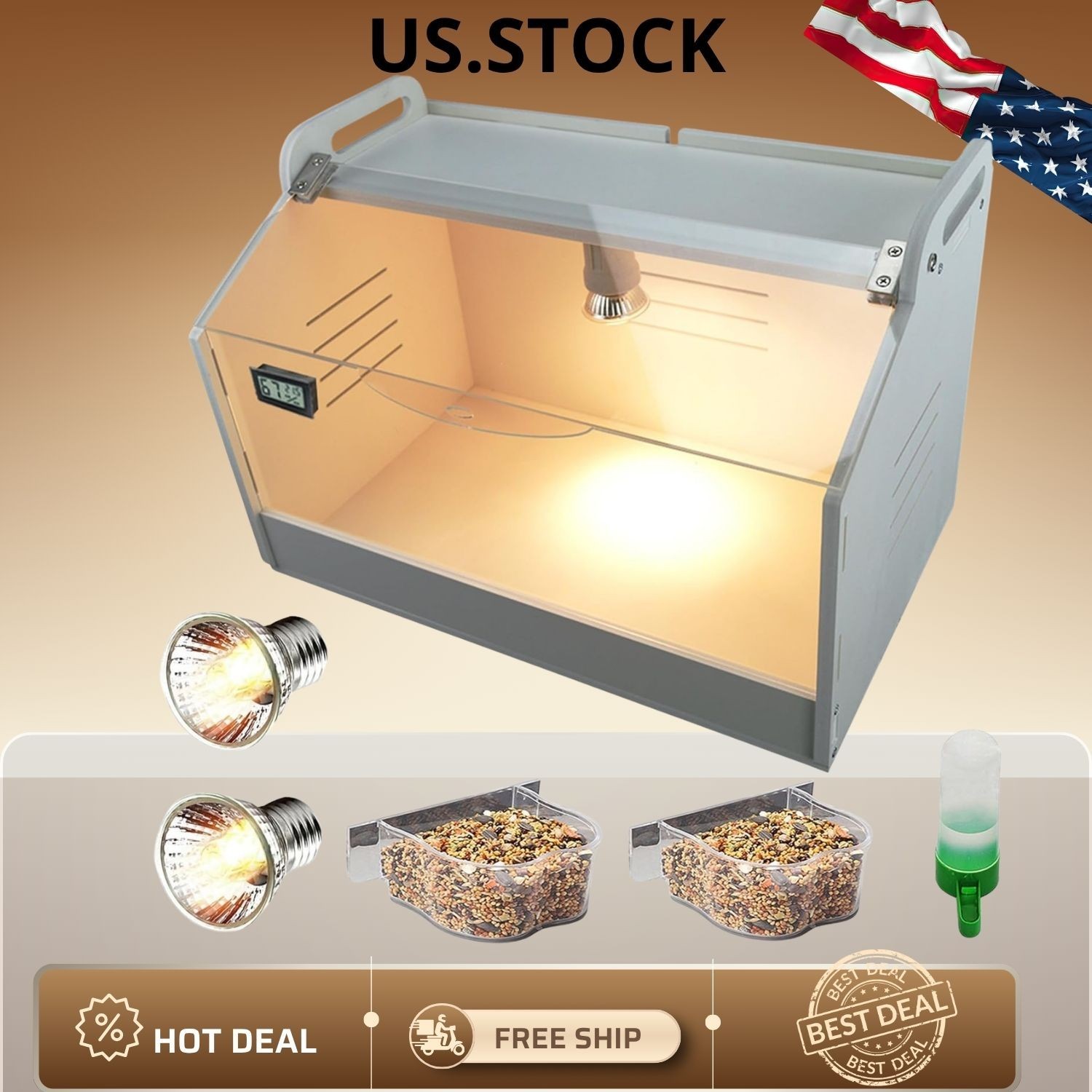 Intelligent Chick Brooder Box for 10-15 Chicks Quail Birds Incubator Kit