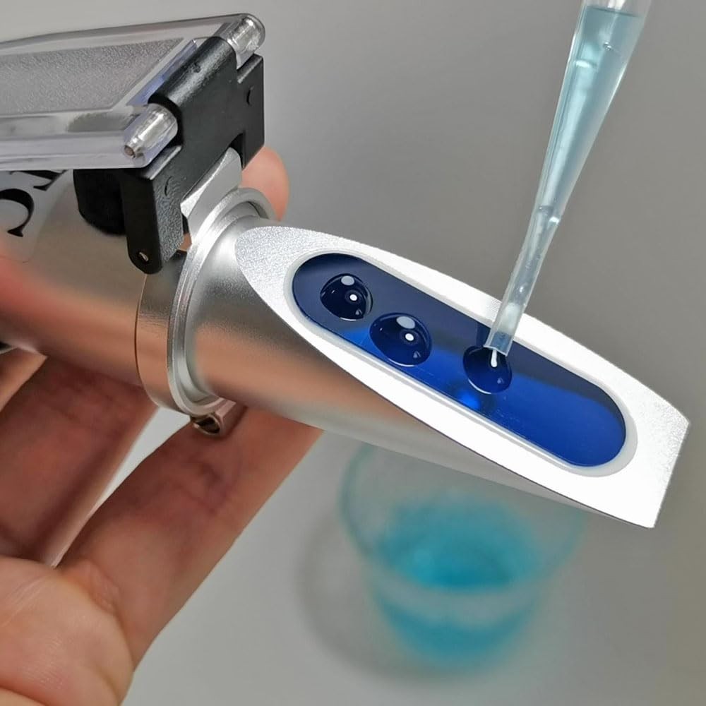 Brix Refractometer with ATC, Dual Scale - Specific Gravity & Brix, Hydrometer