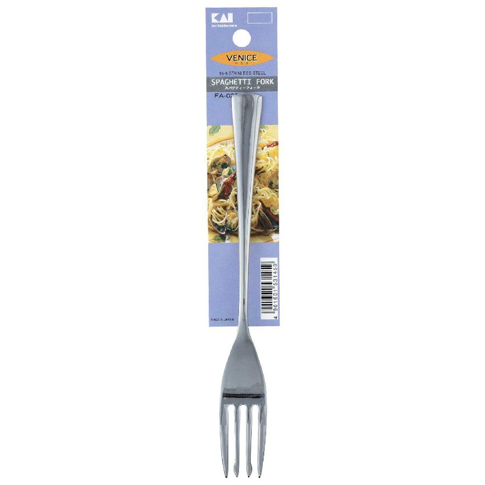 KAI Spaghetti Fork Venice Made in Japan FA285 Silver