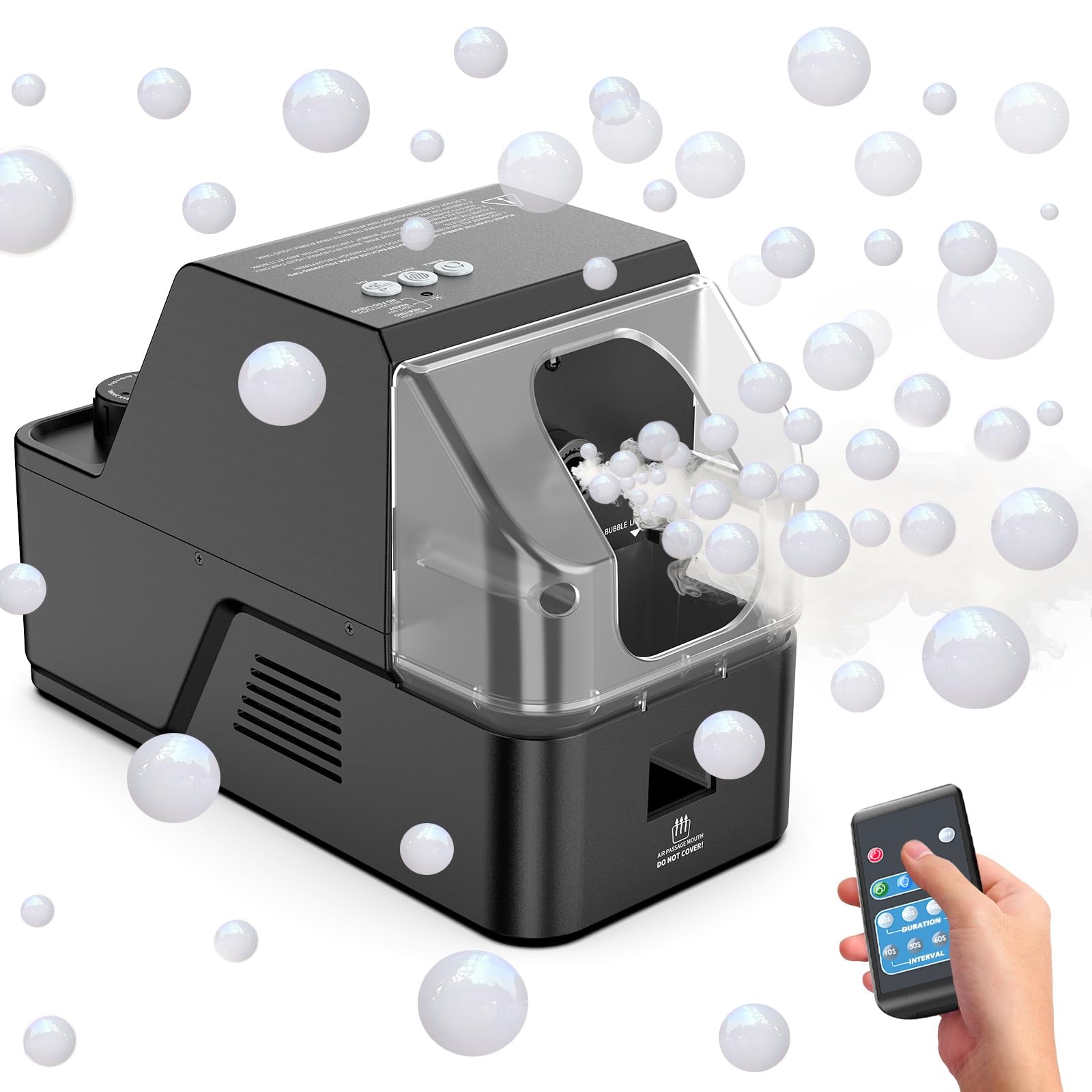 3 in 1 Smoke Bubble Machine 450W Wireless Remote Party Wedding Festival