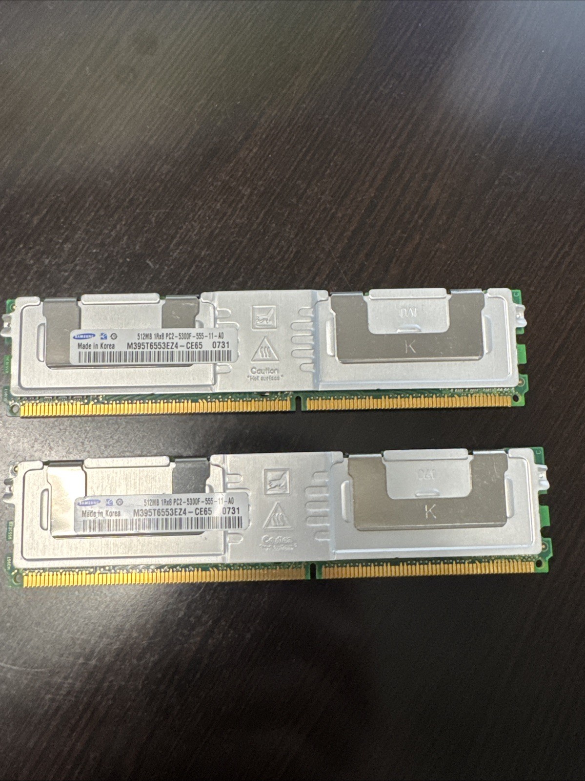 M395T6553EZ4-CE65 Samsung 512mb Ddr2 667mhz Pc2-5300 240-Pin Lot Of 2