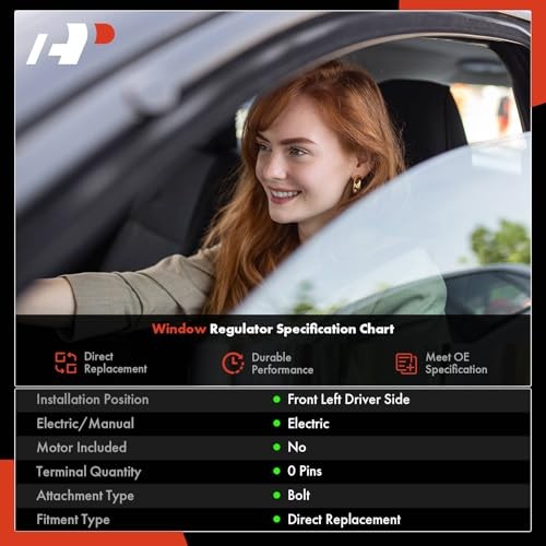 Electric Power Window Regulator Without Motor Compatible Front Driver (LH)
