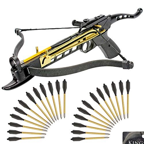 Self Cocking Crossbow Bundle with Adjustable Sights