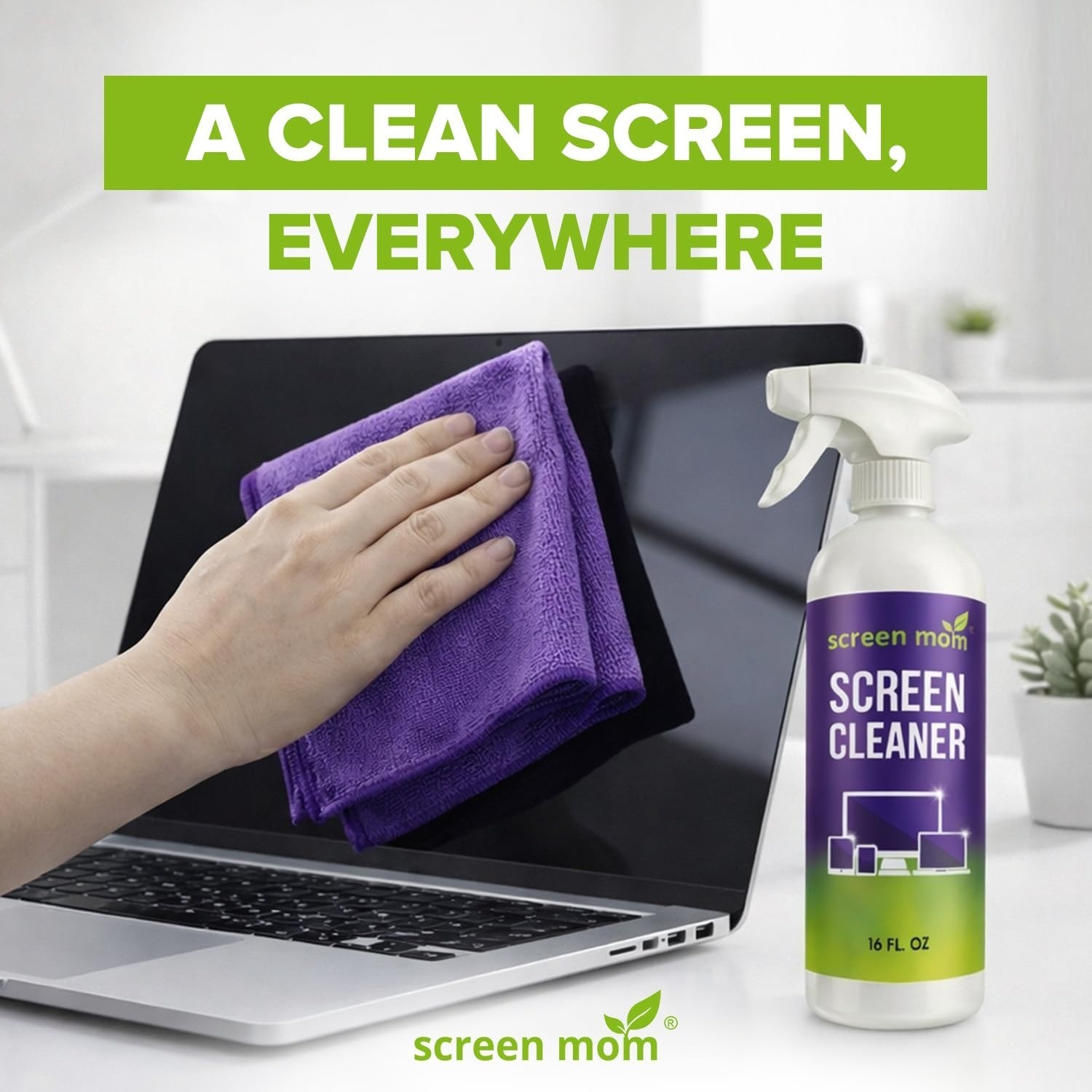 Screen Mom Screen Cleaner Spray 16oz for TV, Laptop, & Computer