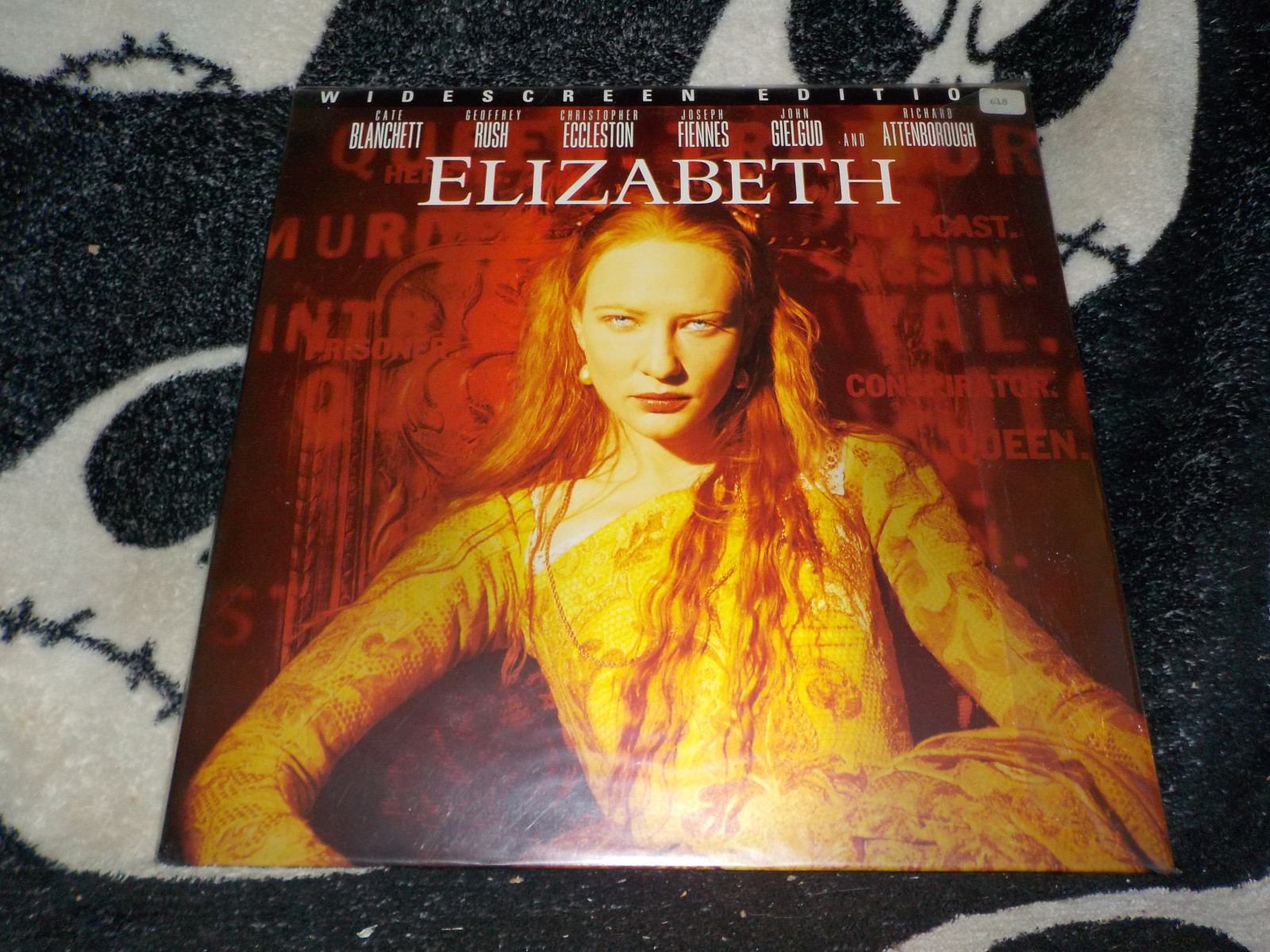 Elizabeth Widescreen Laserdisc LD 1999 Release Cate Blanchett Free Ship $50