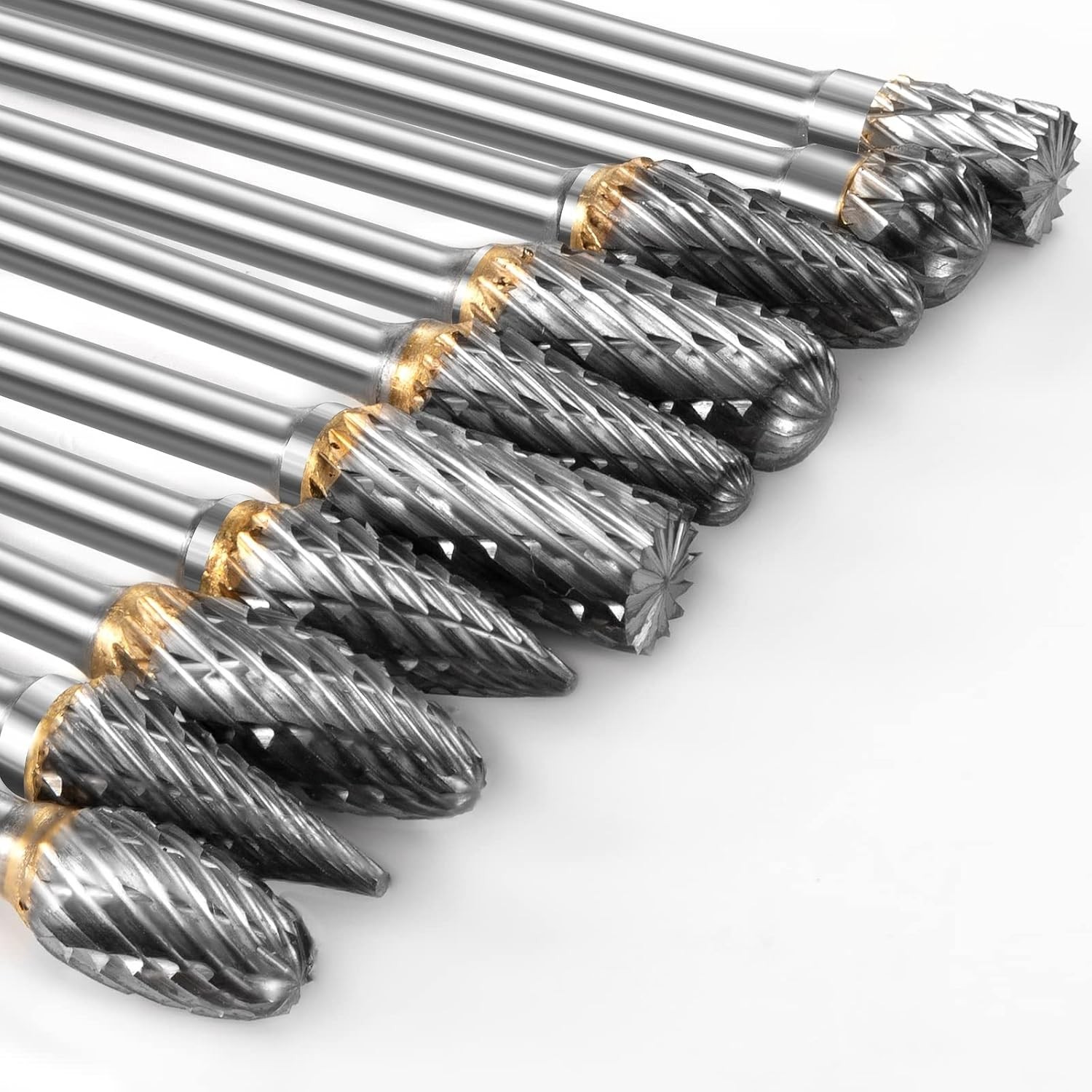 Carbide Burr Set Compatible with Dremel Rotary Tool 10Pcs Die Grinder Bits Ro...