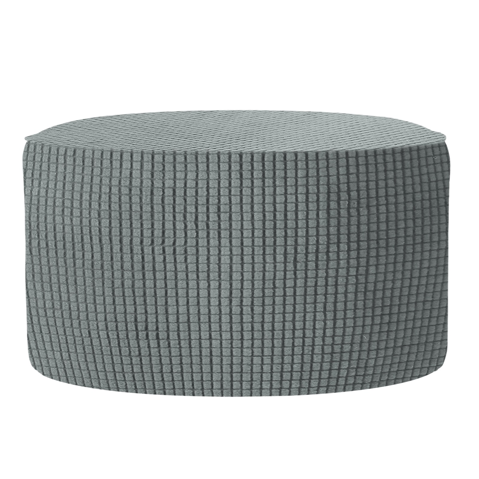 Ottomen Cover Round with Elastic Bottom, (Large Size, New Gray)