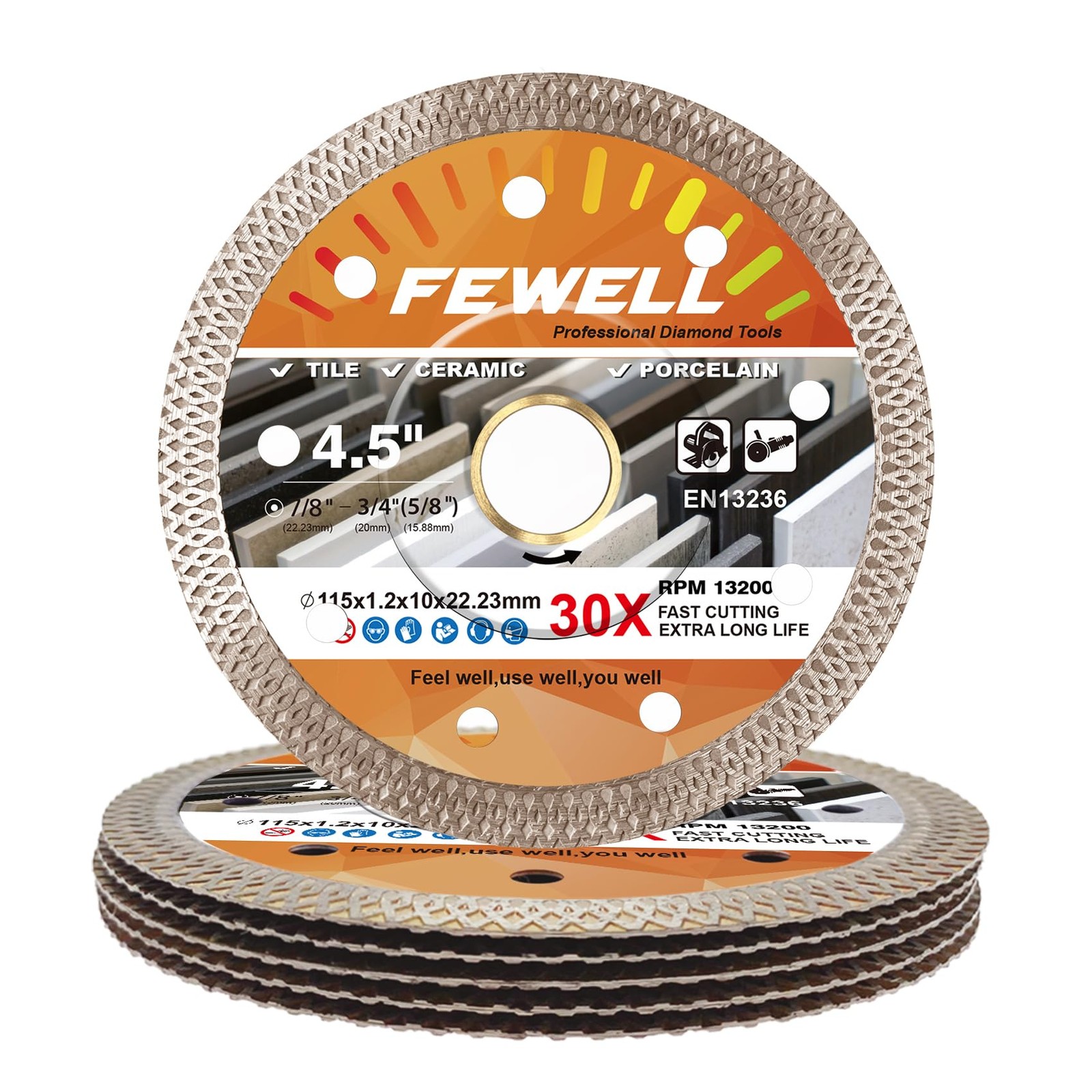 4.5 inch Super Thin Porcelain Diamond Saw Blade Tile Blade for Cutting Tiles ...