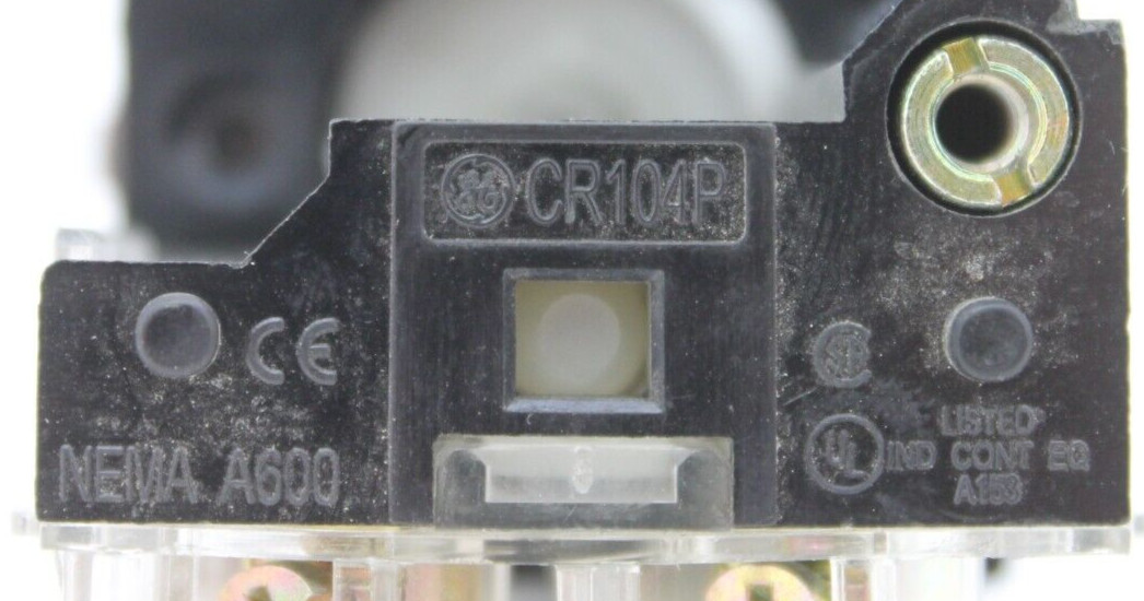 GE CR104P Contact Block with Silver Selector Switch