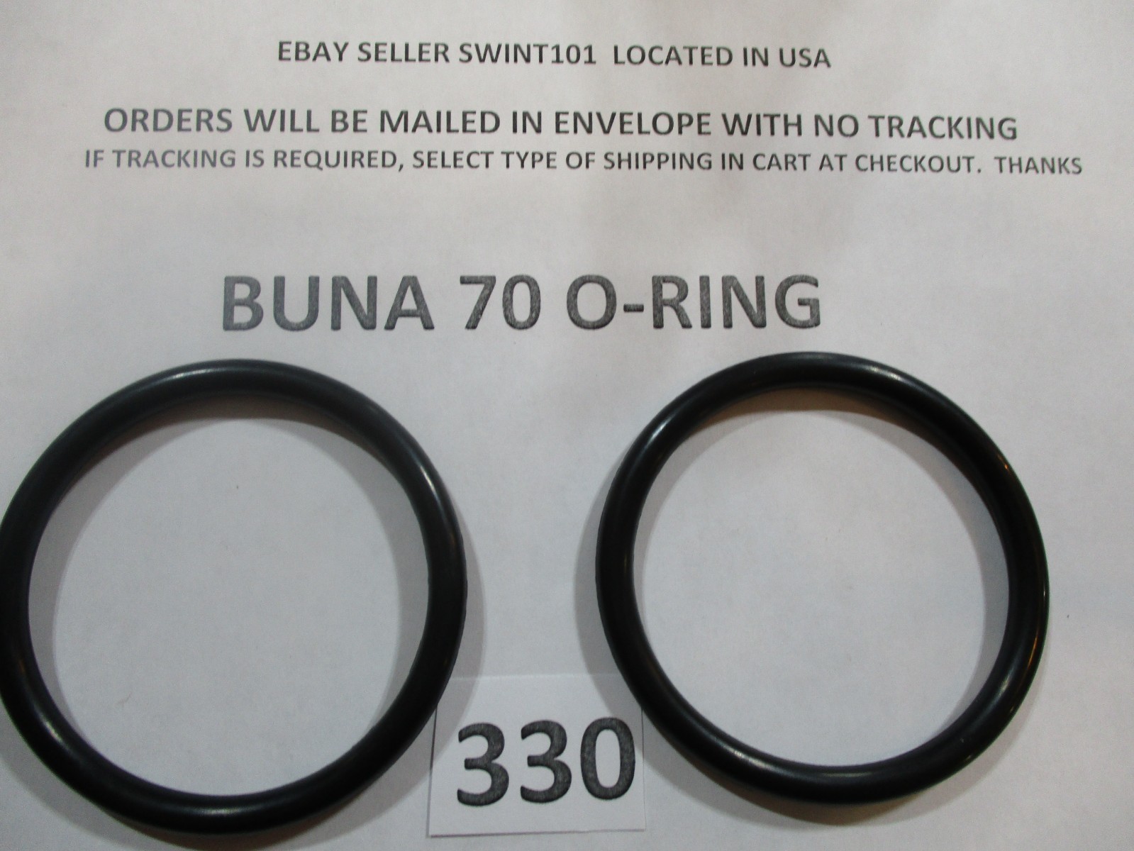 330 O-ring 2-1/8" ID x 2-1/2" OD x 3/16" thick. Buna-70.  Quan 2