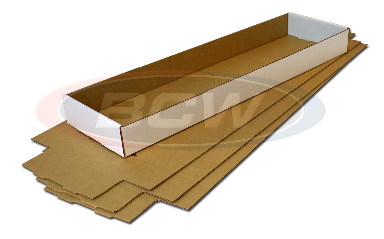 5 Long Comic Book Cardboard Storage Boxes Hold 250-300 Current /Silver + Divider