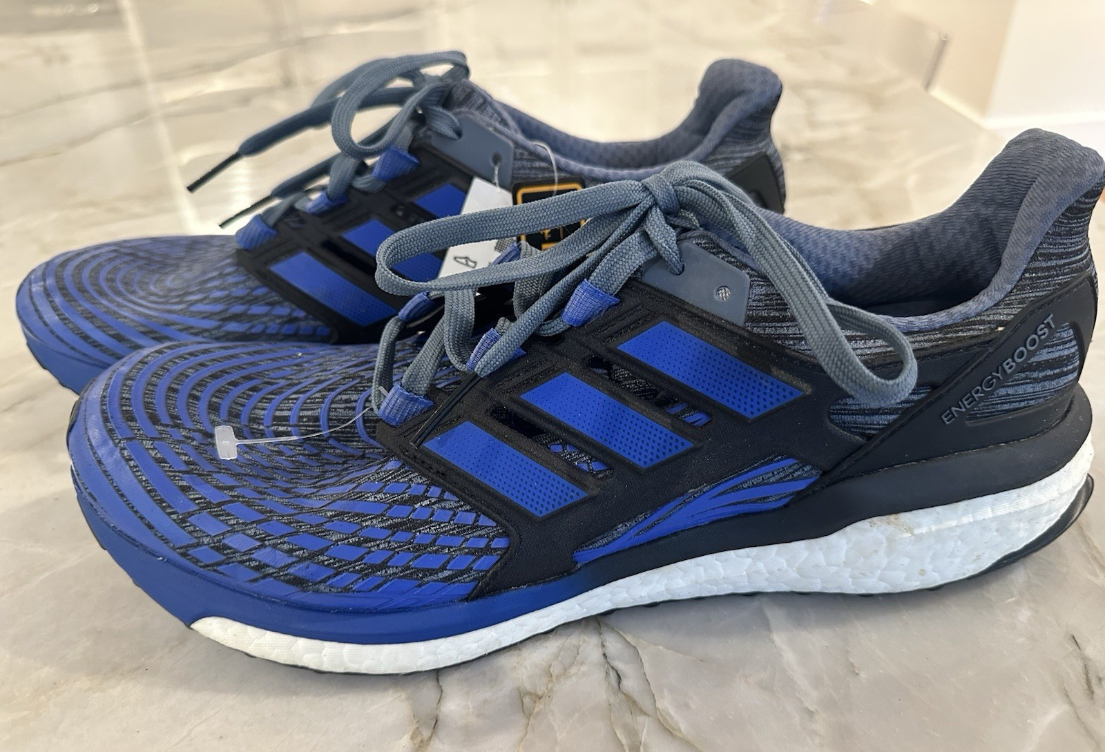 adidas Energy Boost Men's Blue Mesh Running Sneakers Maximum Cushioning