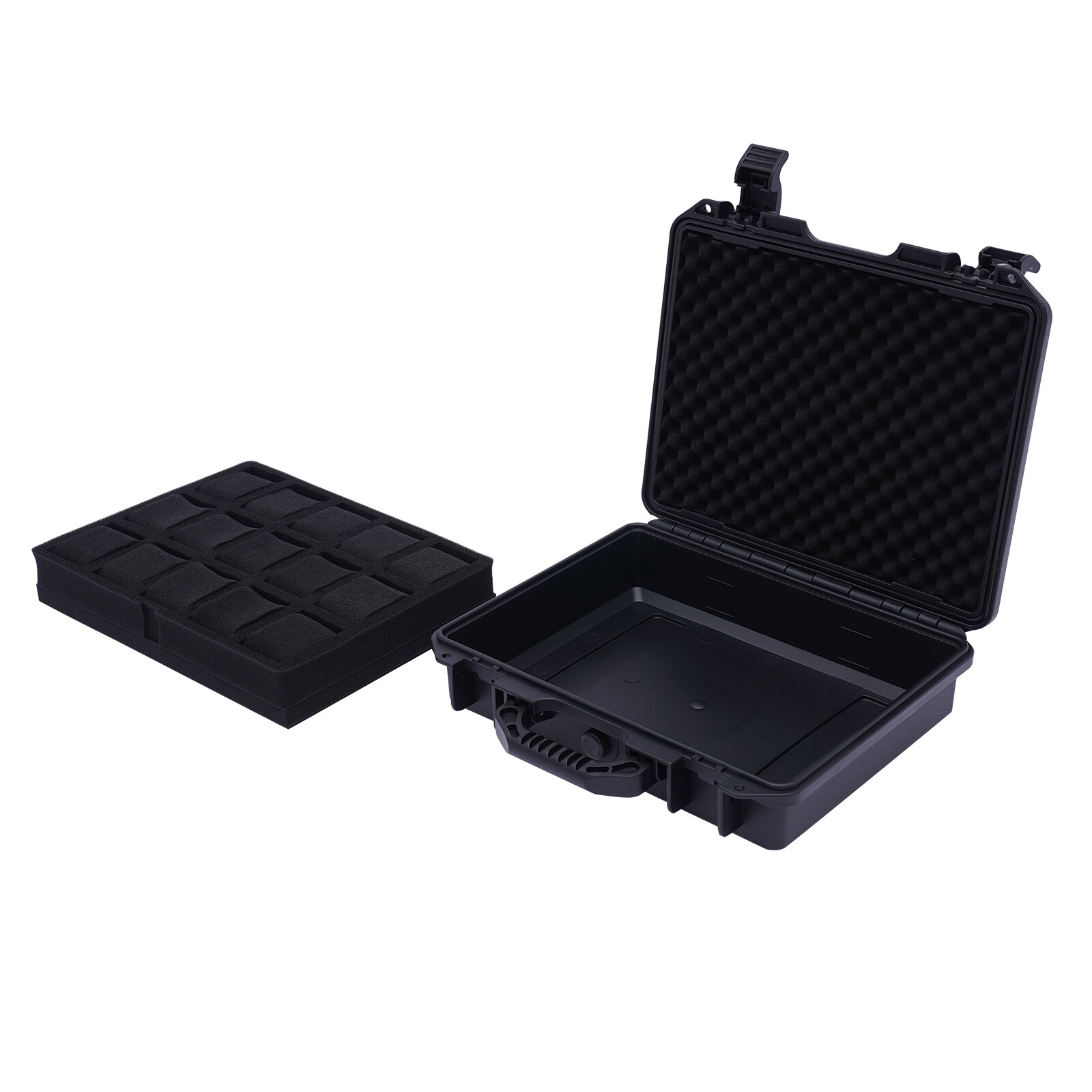 15 Slots Plastic Suitcase Display Storage Case Waterproof Watch Storage Box Case