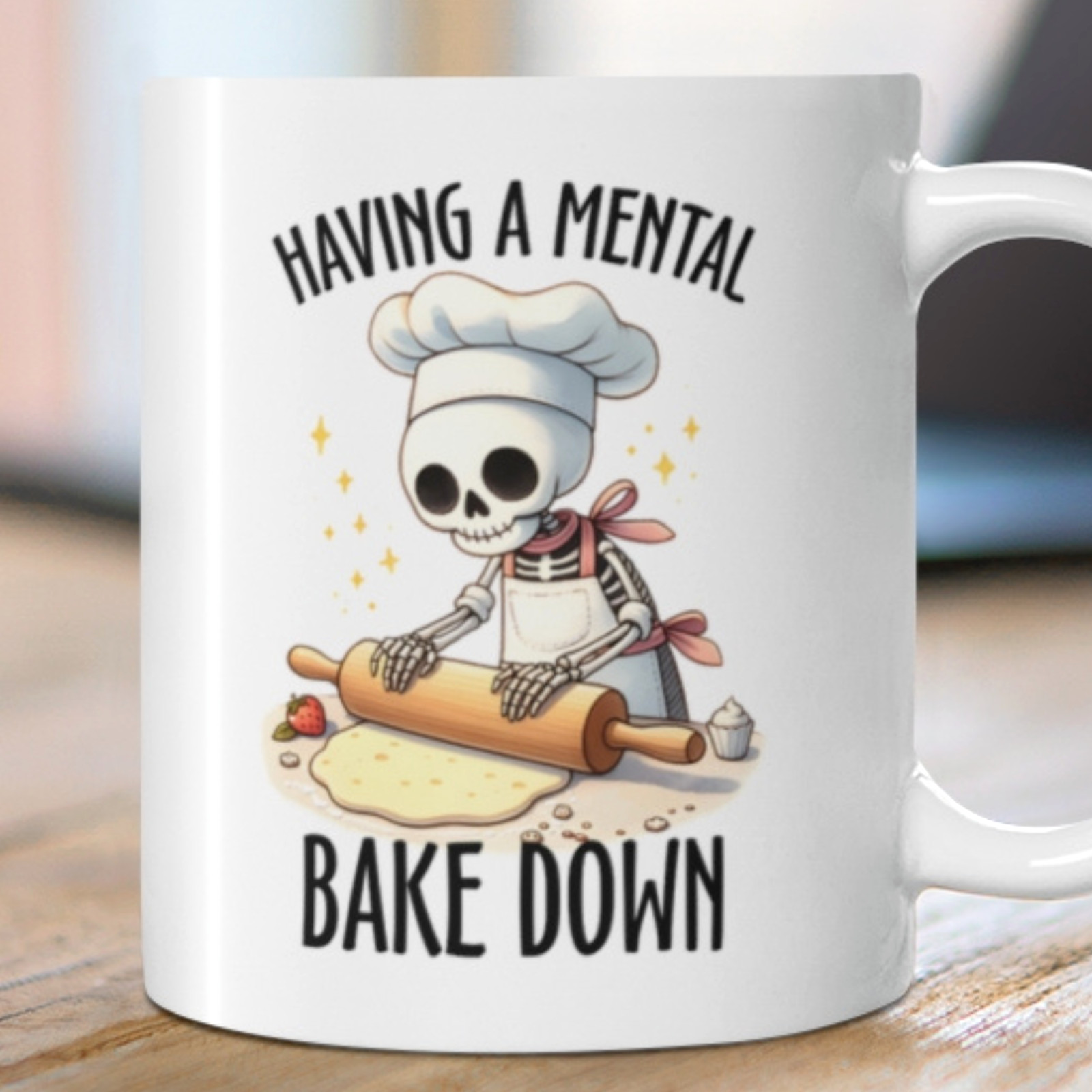 Having A Mental Bake Down Coffee Mug Baking Lover Funny Gift Baker Mug Tea Cup