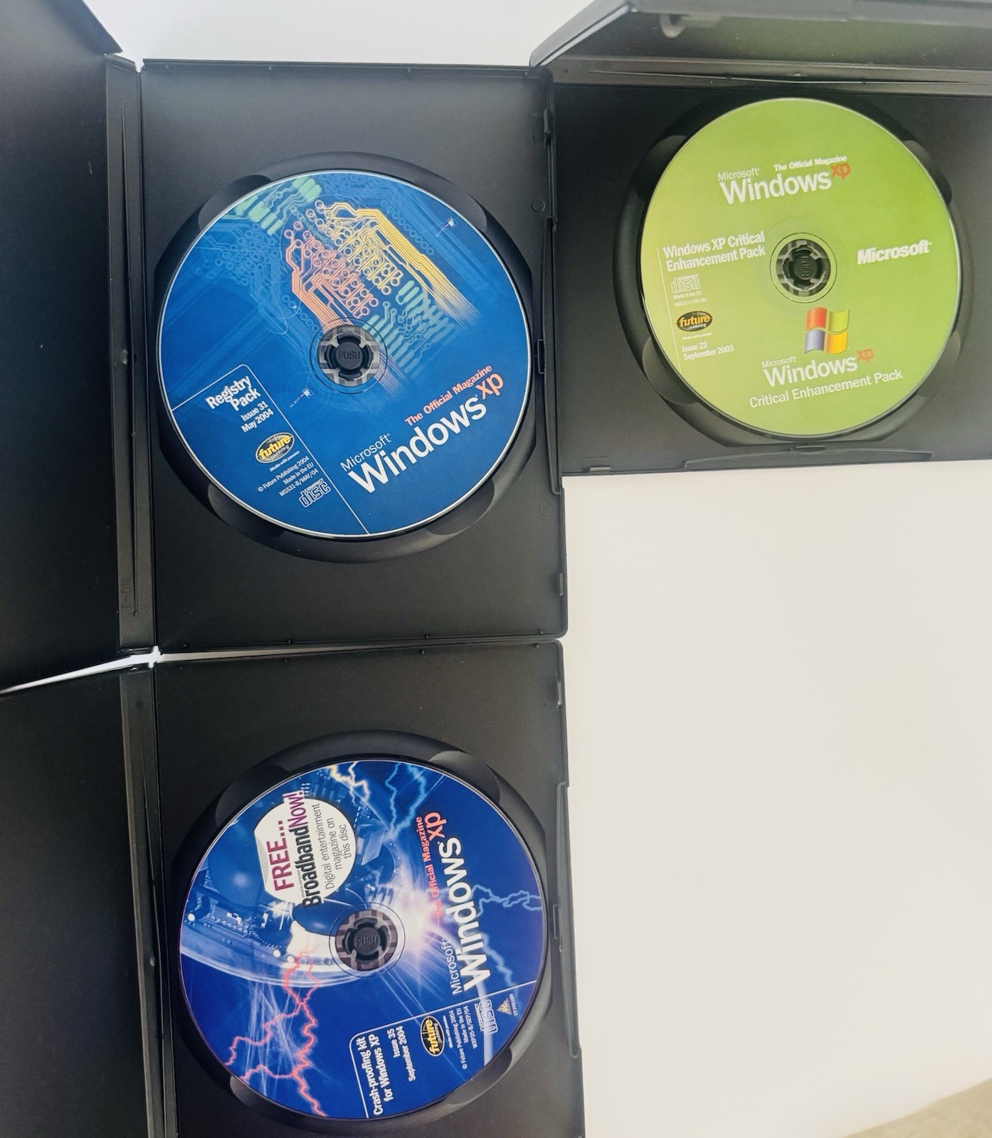 Windows XP Software Lot 3 PC CD-ROM Registry Crash Critical Packs