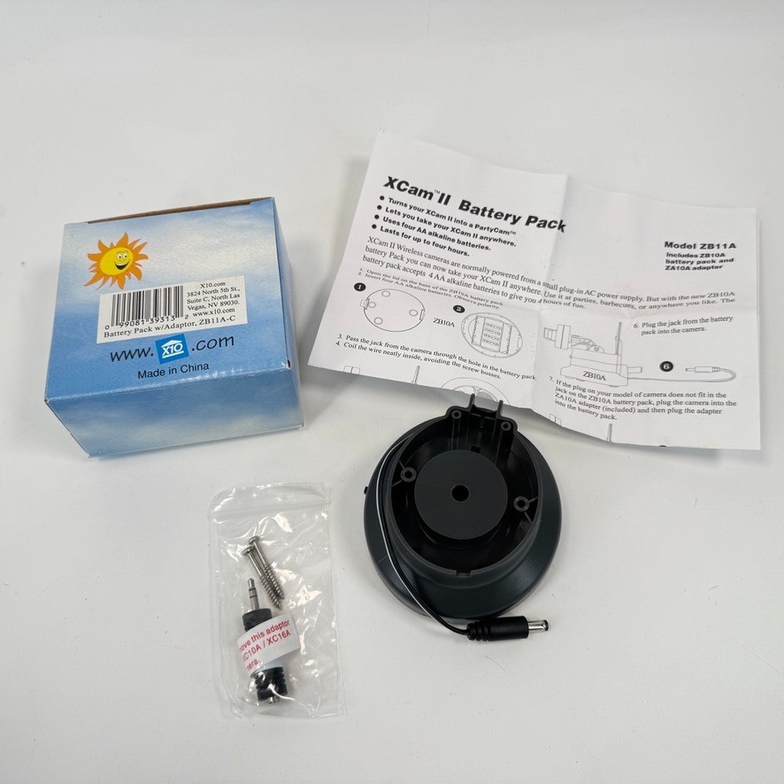 X10 Model ZB10A Battery Pack & Adapter for Camera NEW NOS