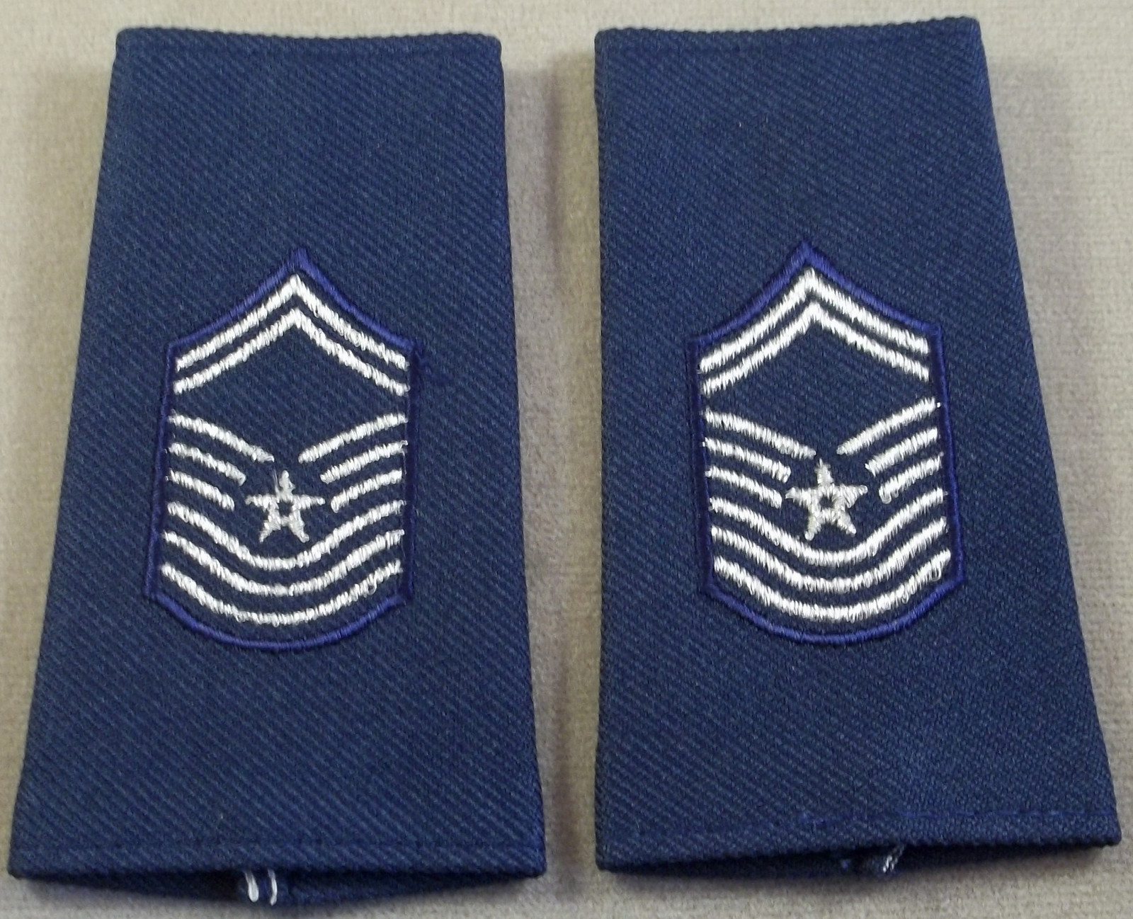 US Air Force Chief Master Sergeant Obsolete Shoulder Marks - Epaulets - Lg Size