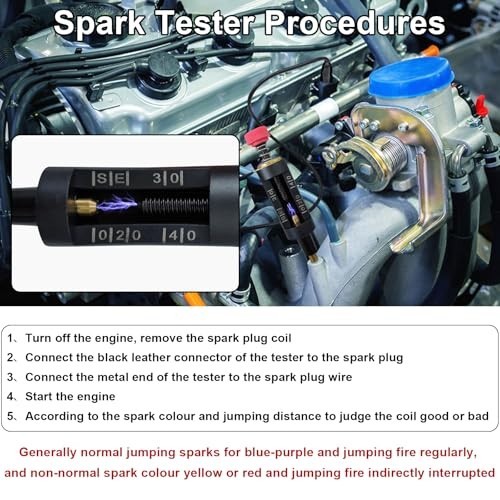 2 PCS Adjustable Spark Plug Tester & Ignition Coil Checker, Auto Diagnostic Tool