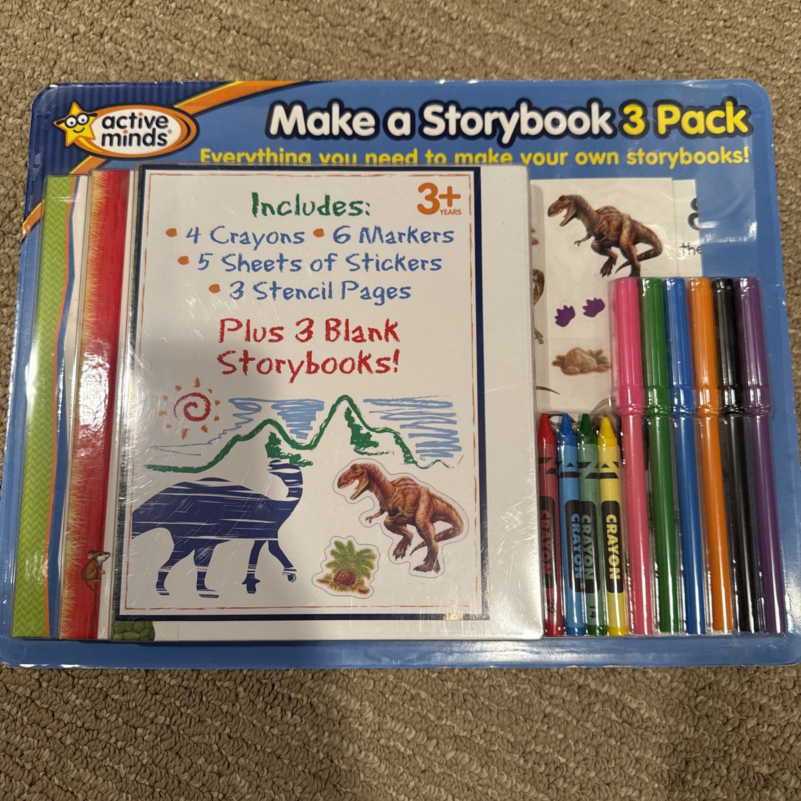 3 Make A Books Kids Journal Boys Sticker Dinosaur Kids Gift Diary Journal Write