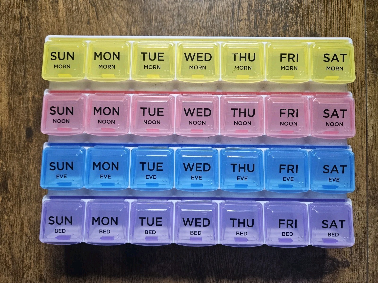 Equate 4-a-Day Pill Planner, 1 Week, 8.5"