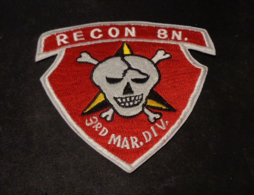 Vintage USMC Recon Battalion 3rd Marine Division LARGE COLOR Patch