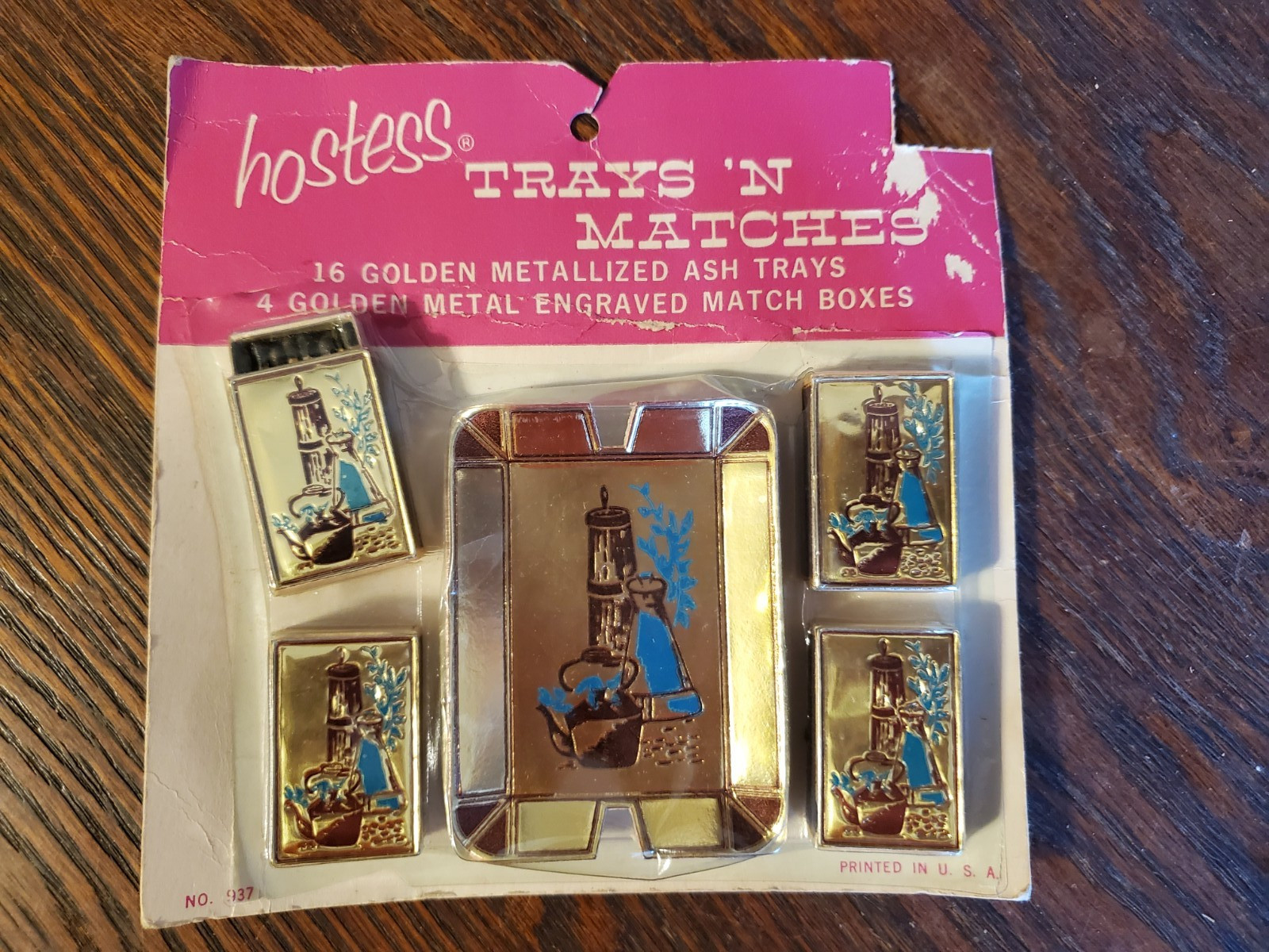 Vintage Hostess tray 'n matches set No 937