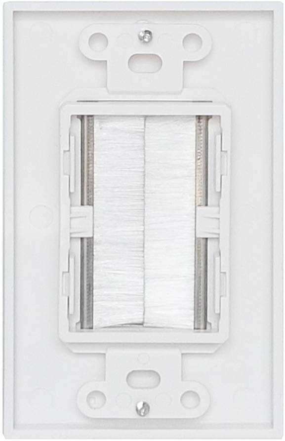Brush Wall Plate 10 Pack Single Gang Wall Plate Cable Pass Through for Cables