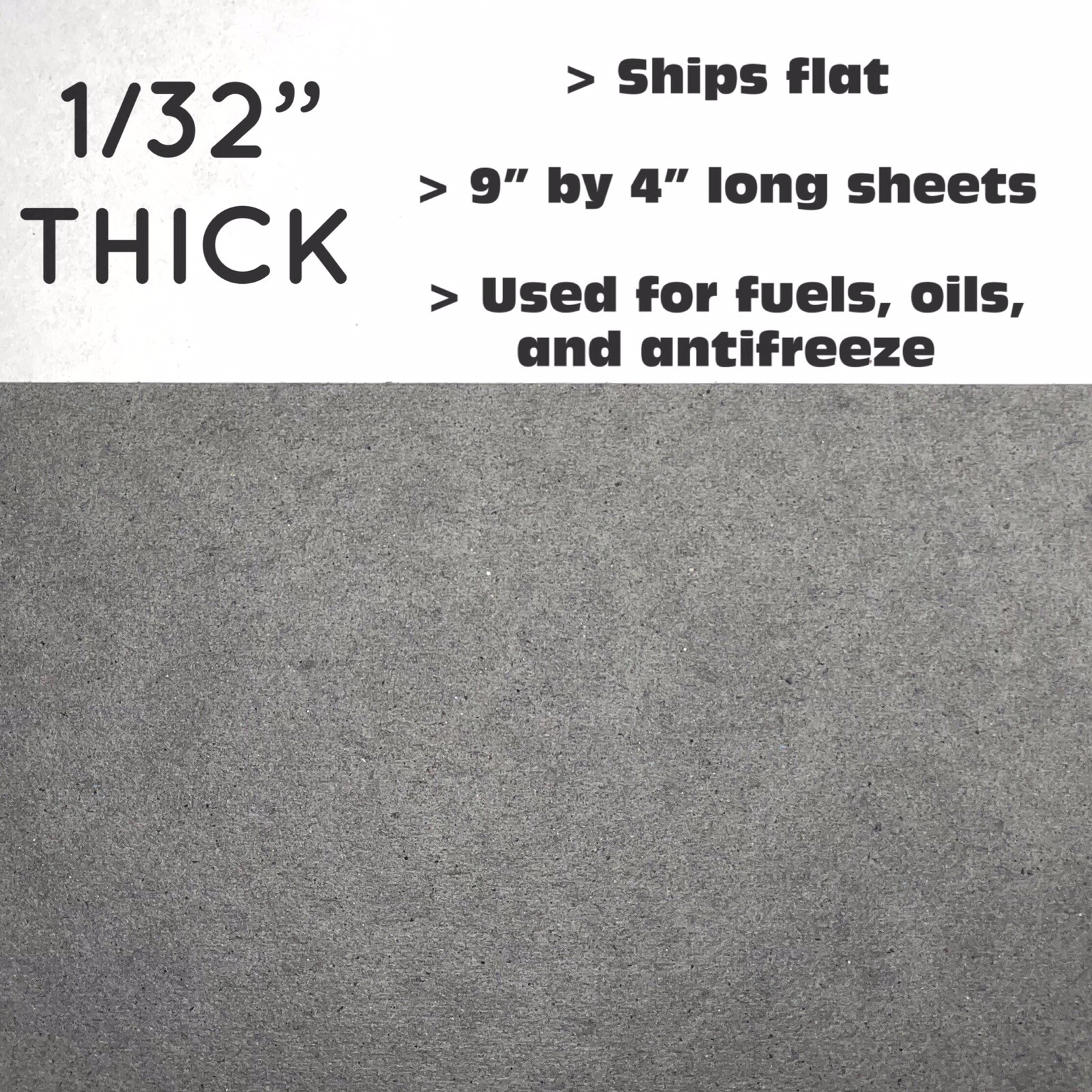 Gasket Maker Material Sheet Fiber Paper Seal Fuel Water Oil Antifreeze DIY 9”x4”