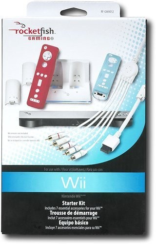 Rocketfish Nintendo Wii 10pc Starter Kit Accessories Pack RF-GWII012 No Remote