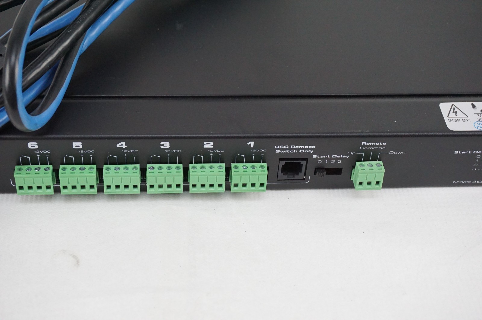 Middle Atlantic USC 6R 6 Channel Power Sequencer Rackmount Power Distribution