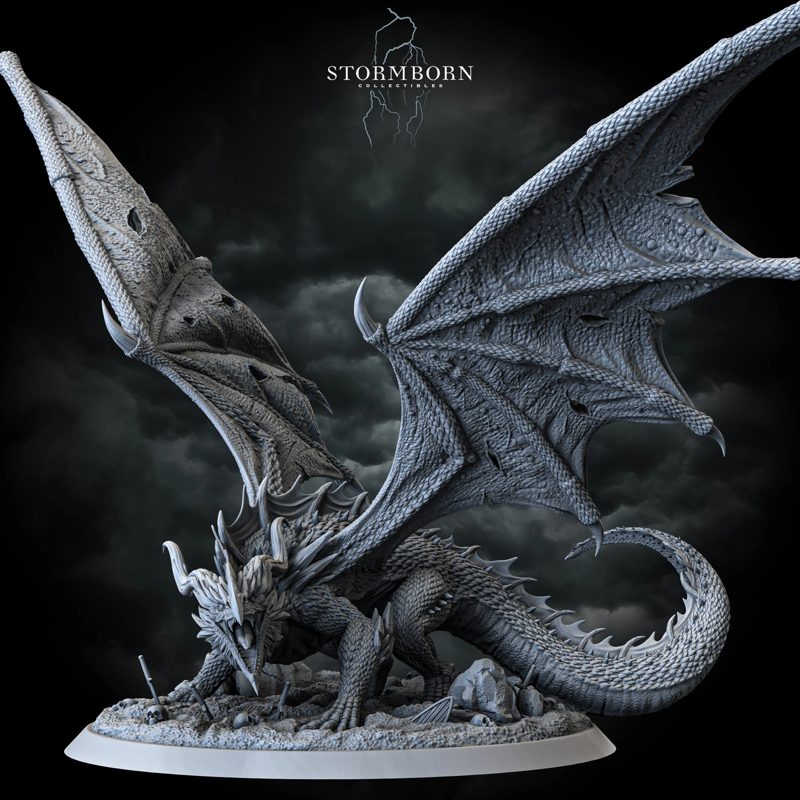 Ancient Red Dragon - 60-154mm Fantasy RPG - Resin Tabletop Miniature