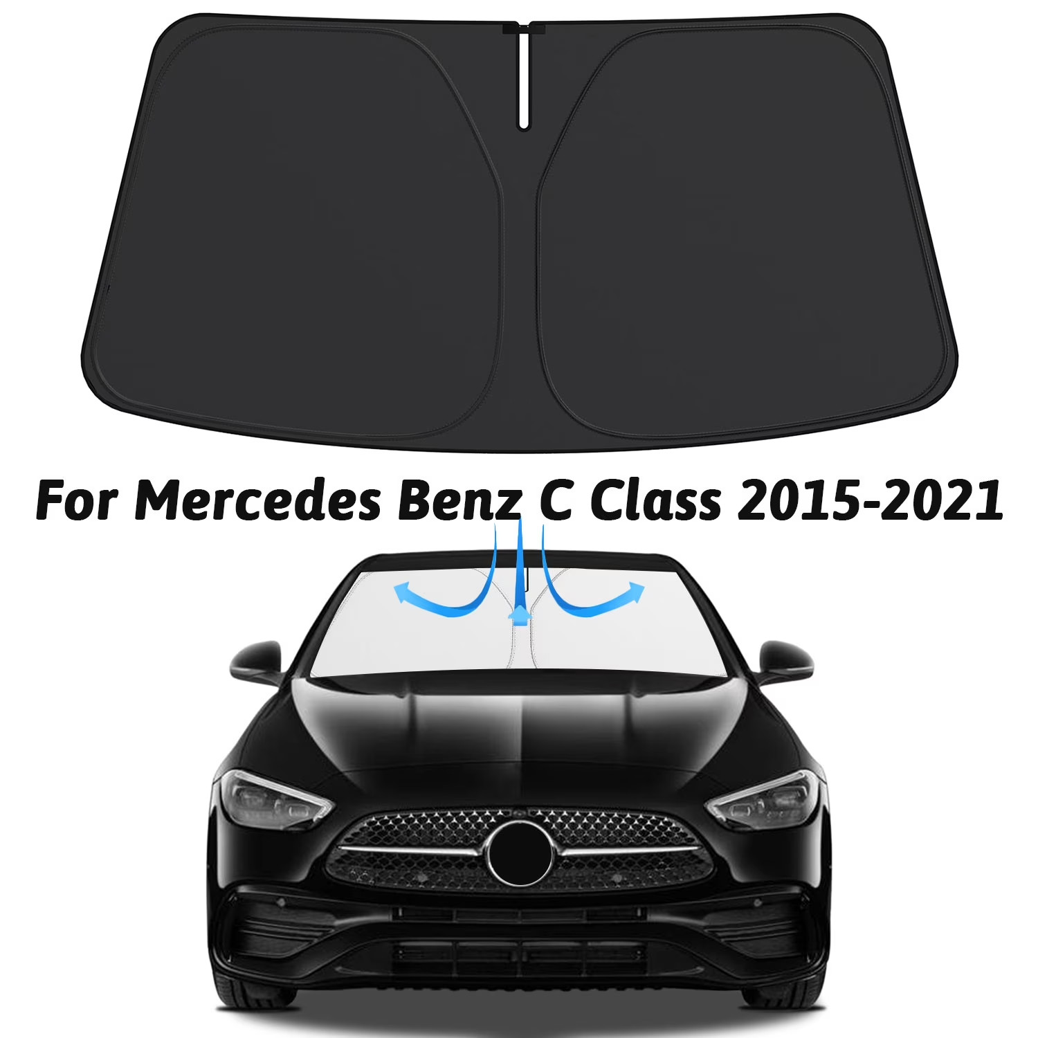 For Mercedes-Benz C-Class 2015-21 Front Windshield Sun Shade Sun Protection NEW