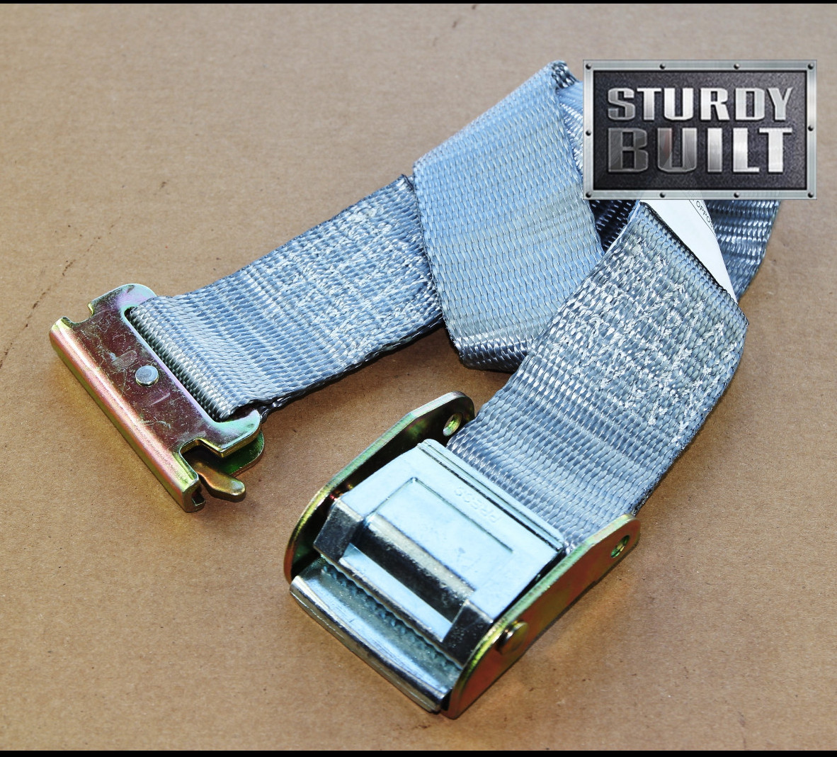 2x 20' E Track Cam Buckle Strap Truck Trailer Enclosed Cargo Van Tie Down Straps