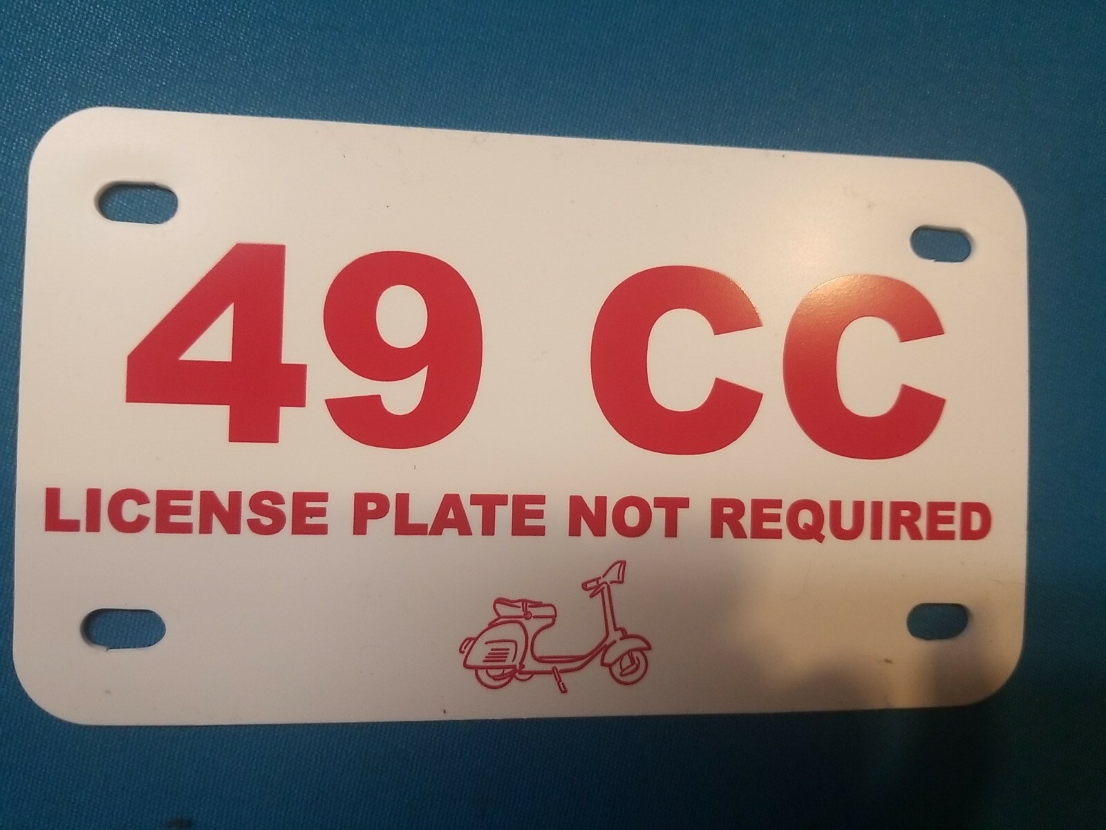 49cc license plate