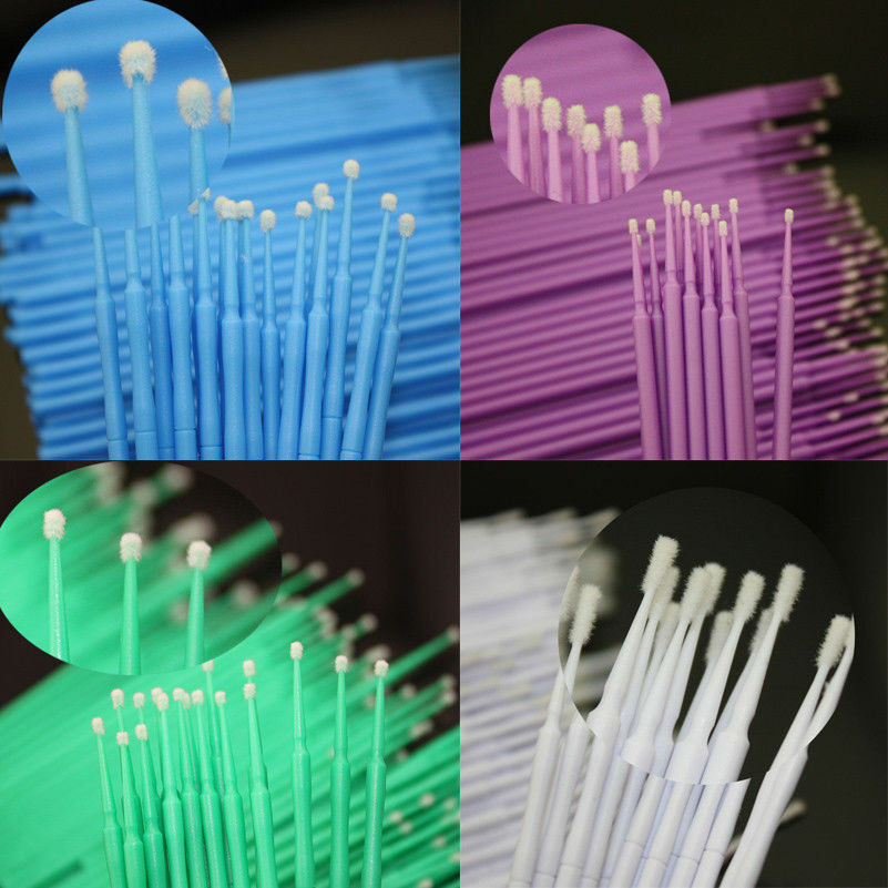 100 Pcs Dental Disposable Micro Applicator Brush Tips Bendable 1.2/1.5/2.0/2.5mm