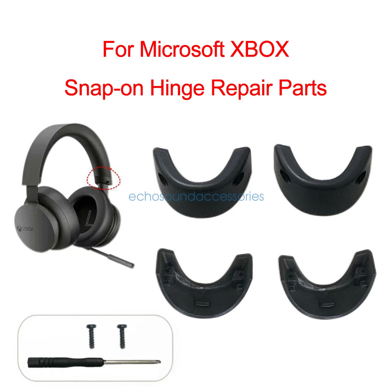 Snap-on Hinge Plastic Repair Parts for Microsoft XBOX Headphones