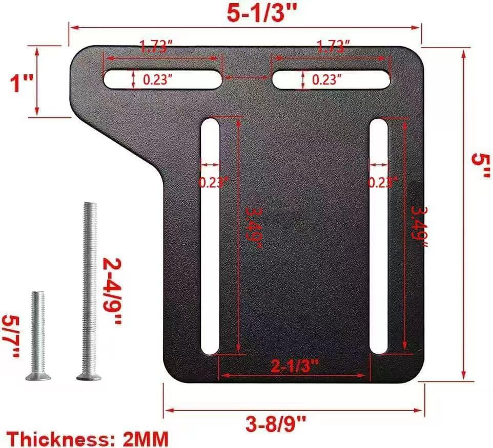 2 Pcs Bed Frame Brackets Adapter for Headboard Extra, Heavy Duty Bed Modificatio