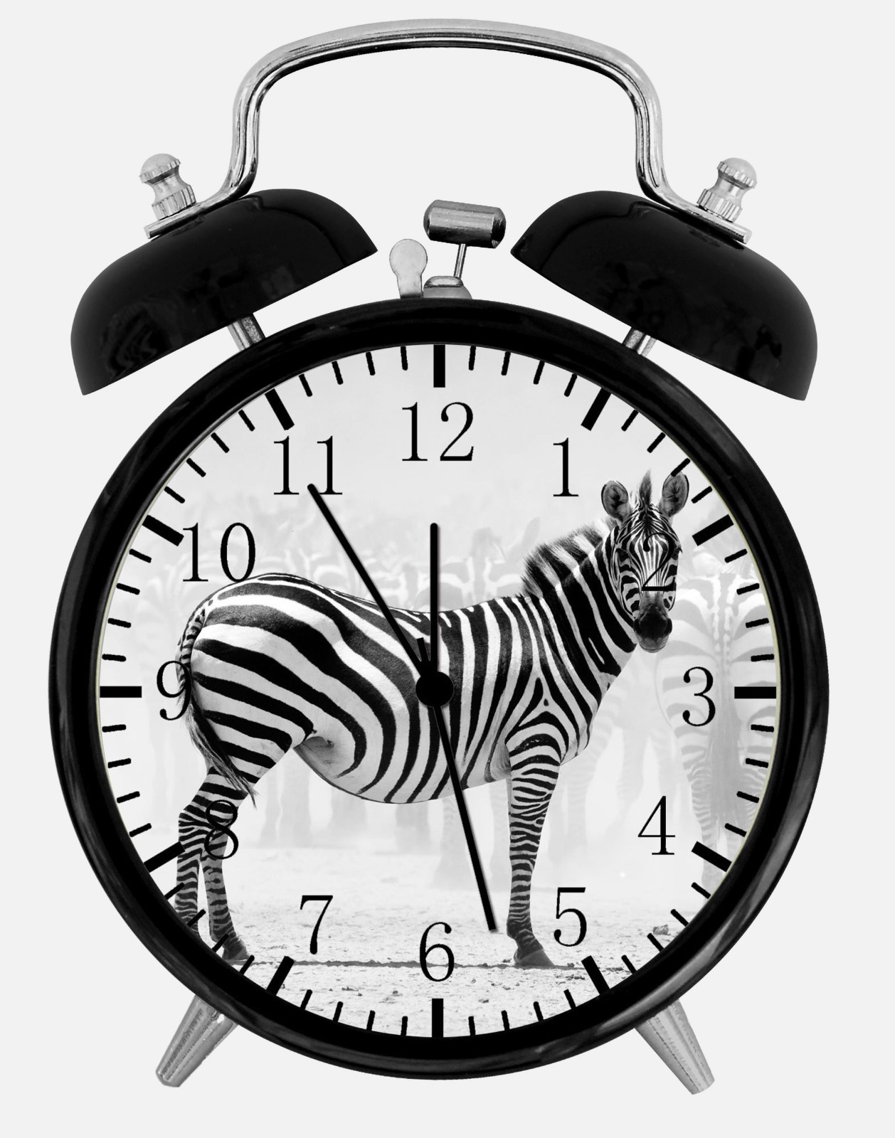 Zebra Alarm Desk Clock 3.75" Home or Office Decor Y92 Nice For Gift