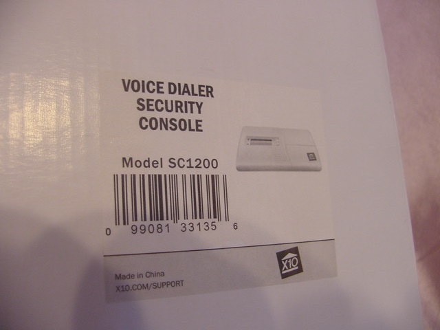 X10 SUPERVISED SECURITY SYSTEM VOICE DIALER CONSOLE MODEL SC1200 SC12A IN BOX