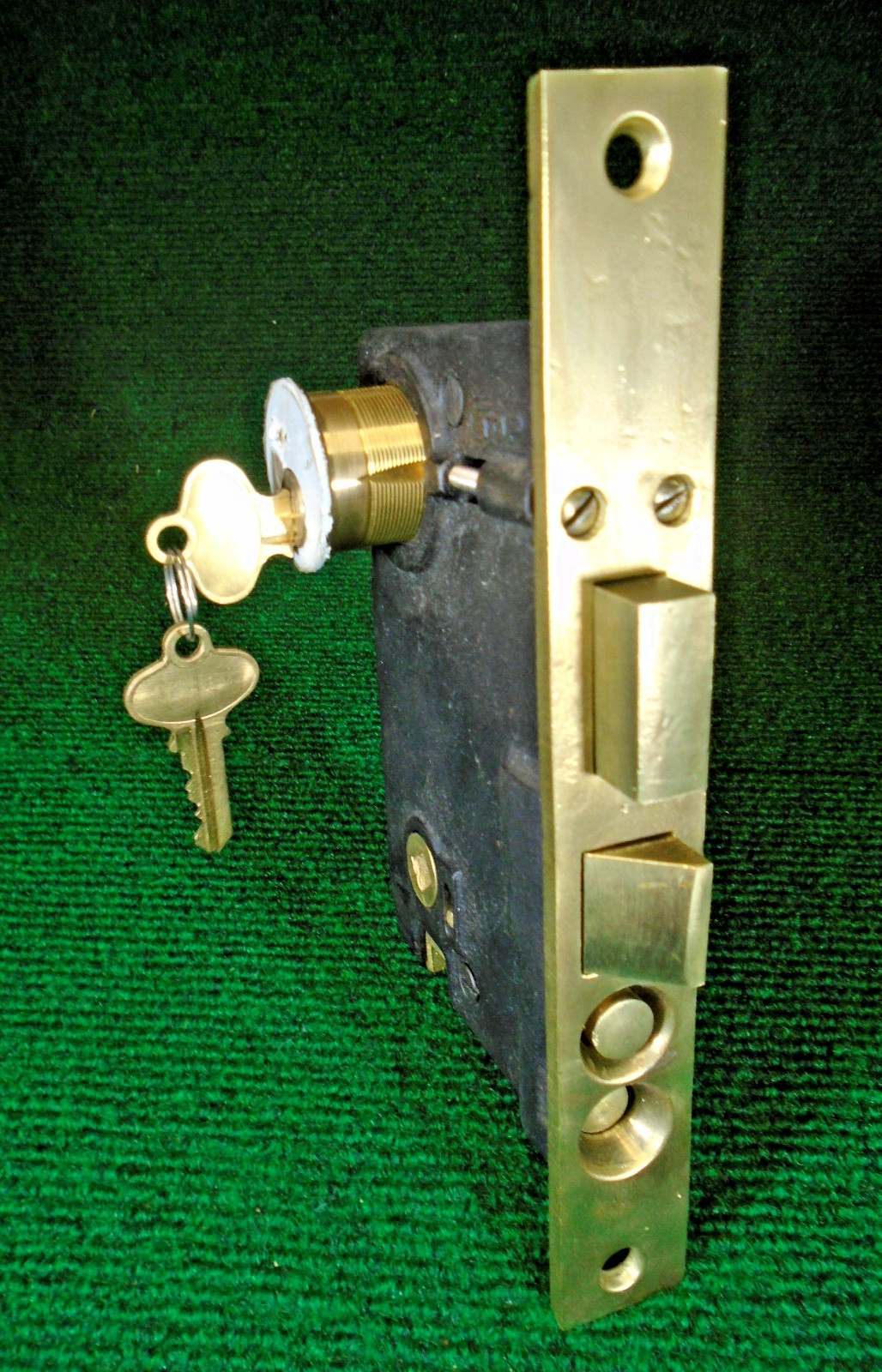 REMANUFACTURED PENN 6840 ENTRY MORTISE LOCK w/KEYS  7 3/4" FACE 2 1/2" BS(12663)