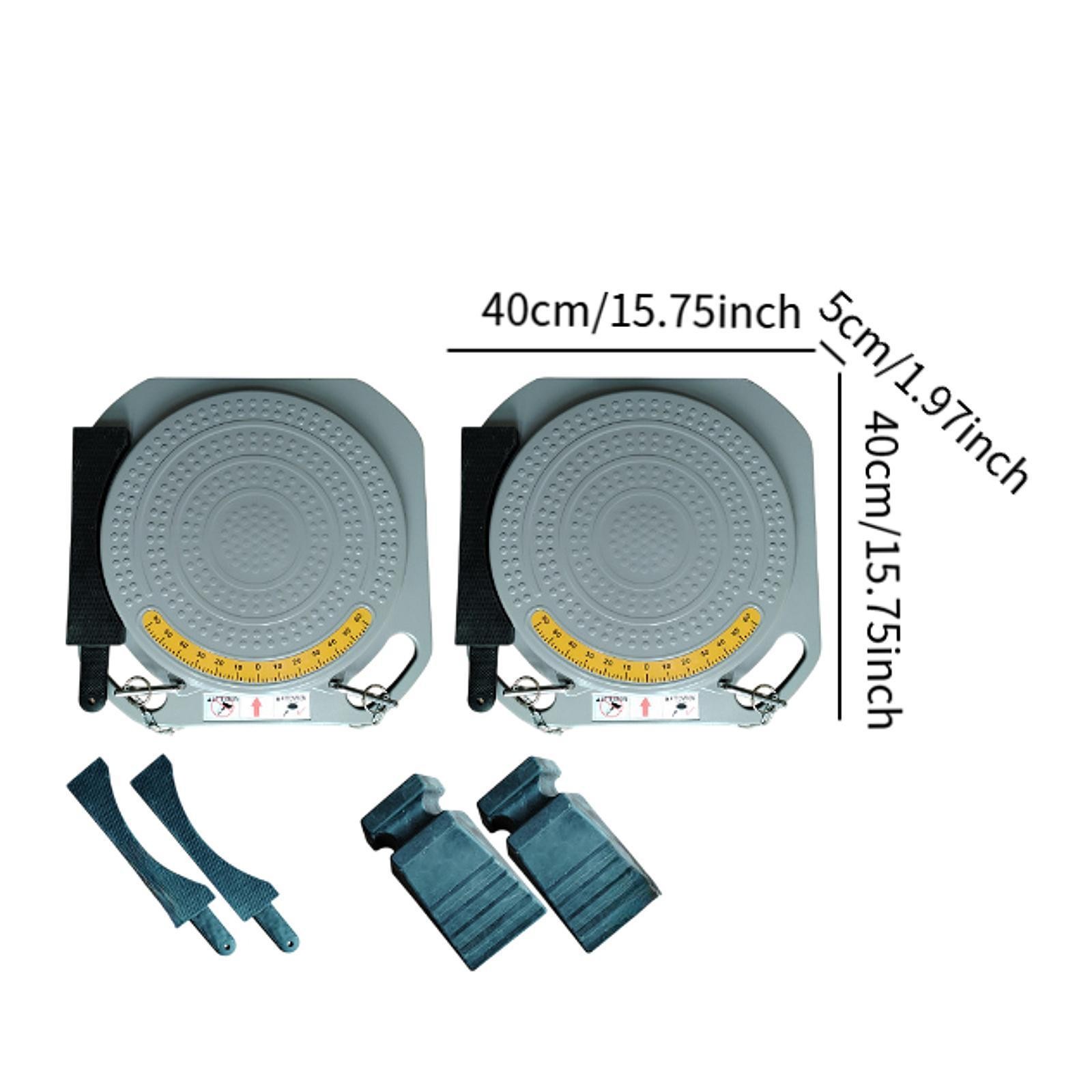 2x Front End Wheel Alignment Turn Plates with Transition Bridges Accessories